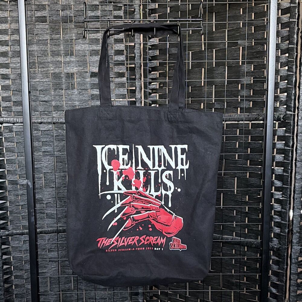 Ice Nine Kills The Silver Scream Tote Bag Black Red White